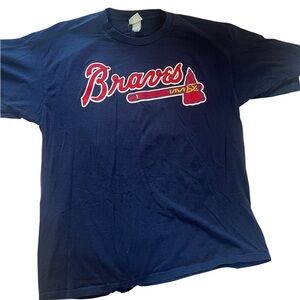 Vintage Atlanta Braves Lee Sports A. Jones #10 Size XL ANSVY blue t shirt